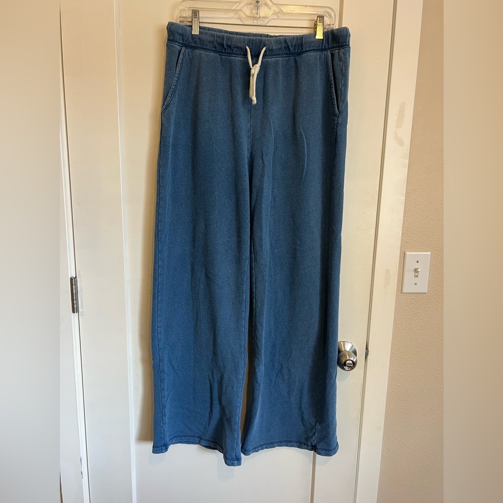 Z Supply Wide Leg Blue Pants